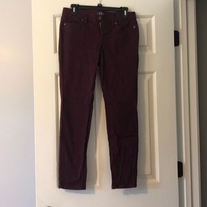 Maroon skinny jeans